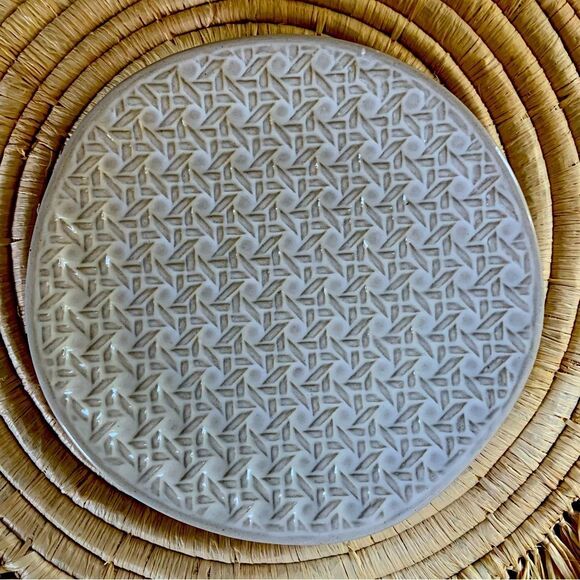 HEARTH & HAND With Magnolia 4pc Textured Appetizer Stoneware Plates Sour Cream - Picture 4 of 14